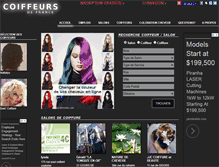Tablet Screenshot of coiffeursdefrance.com